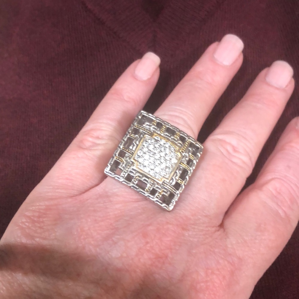 Square cocktail ring